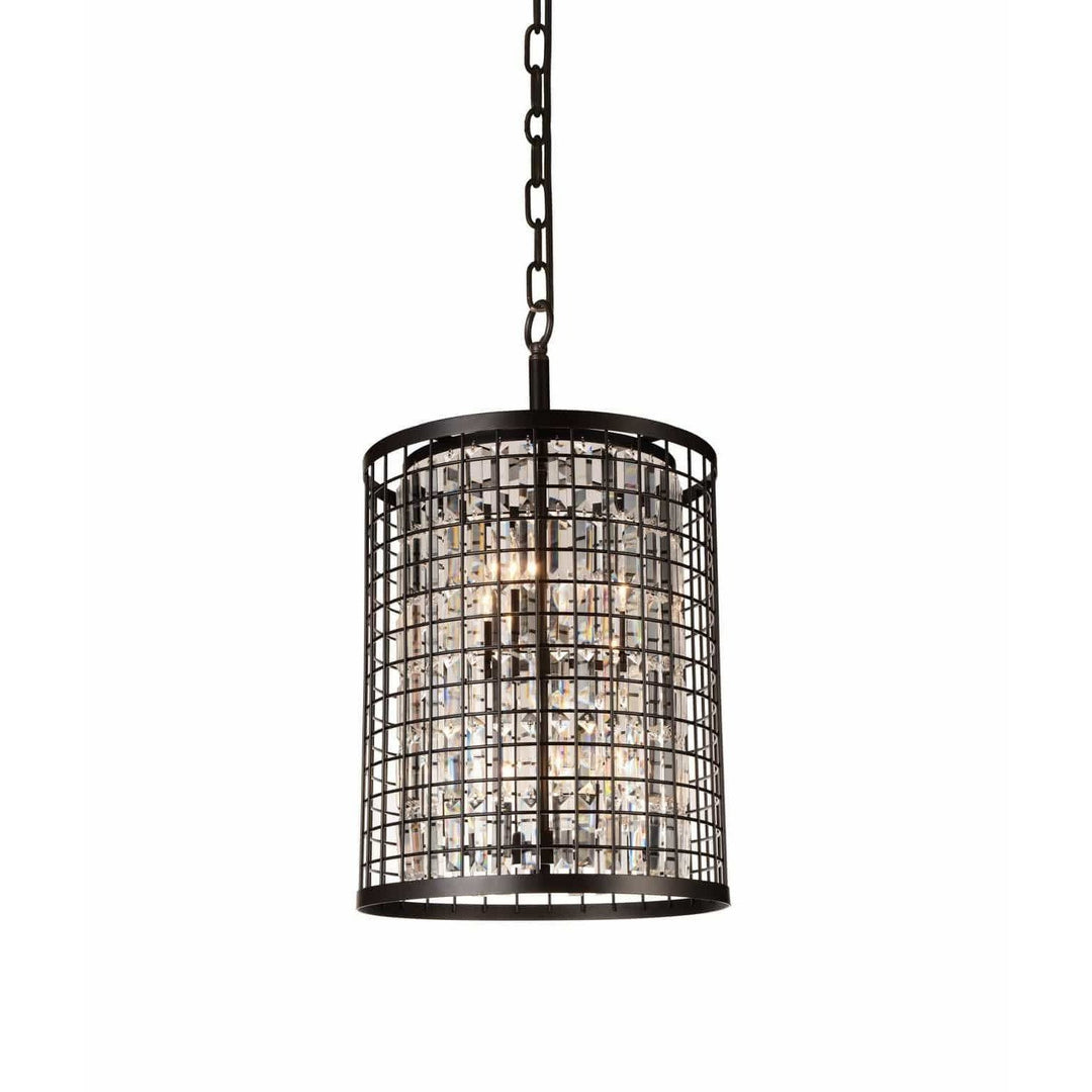 CWI Lighting Chandeliers Brown / K9 Clear Meghna 6 Light Up Chandelier with Brown finish by CWI Lighting 9697P17-6-192
