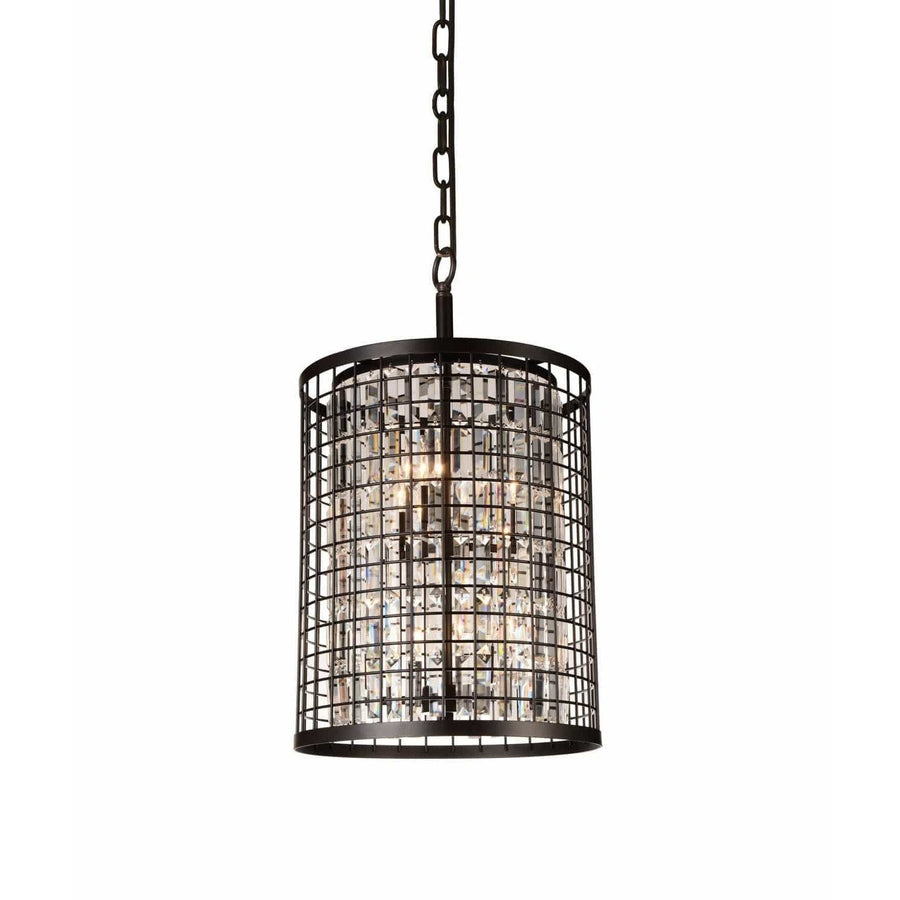 CWI Lighting Chandeliers Brown / K9 Clear Meghna 6 Light Up Chandelier with Brown finish by CWI Lighting 9697P17-6-192