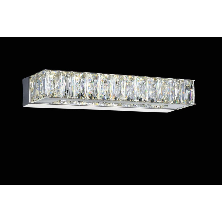 CWI Lighting Bathroom Lighting Chrome / K9 Clear Milan LED Vanity Light with Chrome finish by CWI Lighting 5624W12ST