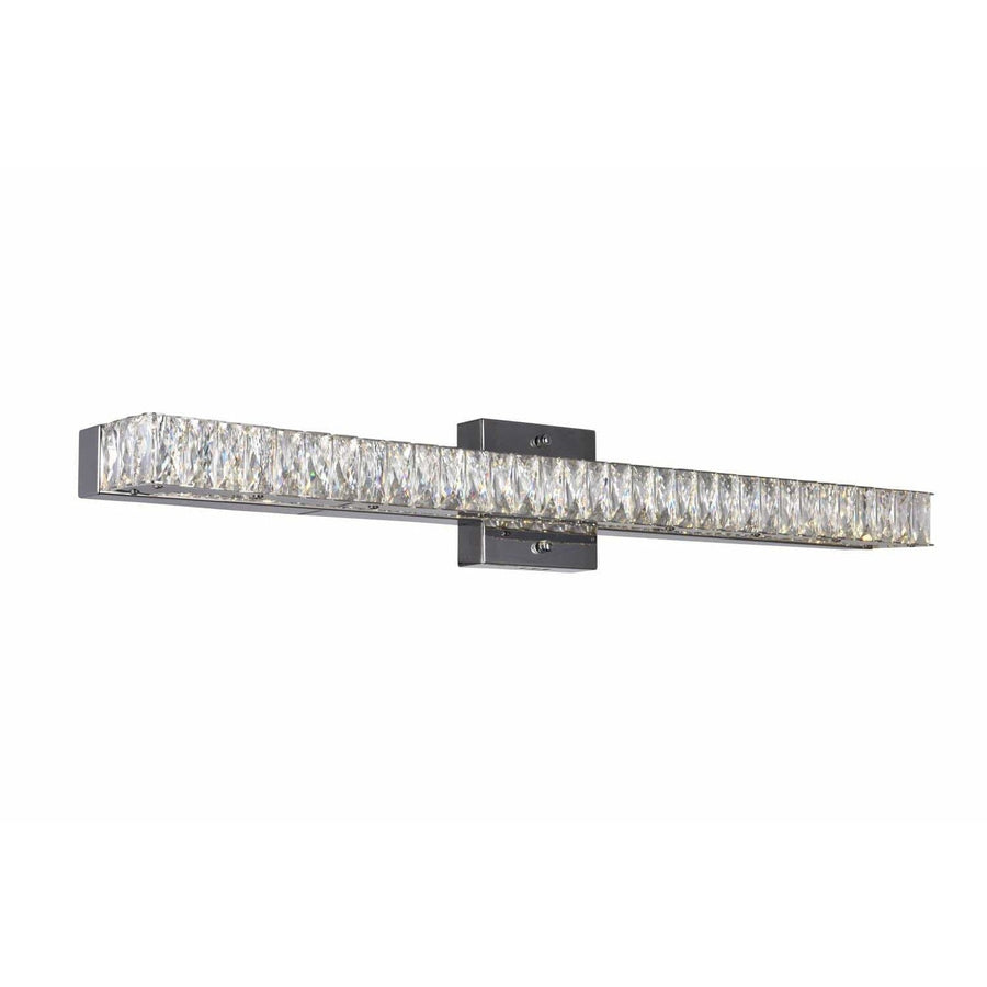 CWI Lighting Bathroom Lighting Chrome / K9 Clear Milan LED Vanity Light with Chrome finish by CWI Lighting 5624W32ST