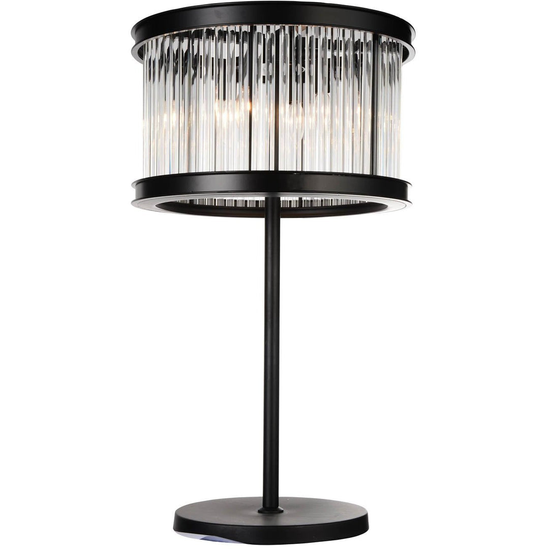 CWI Lighting Table Lamps Black / K9 Clear Mira 4 Light Table Lamp with Black finish by CWI Lighting 9861T18-4-101