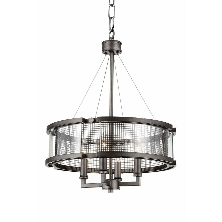 CWI Lighting Chandeliers Black Silver / Clear Monroe 4 Light Up Chandelier with Black Silver finish by CWI Lighting 9920P18-4-214