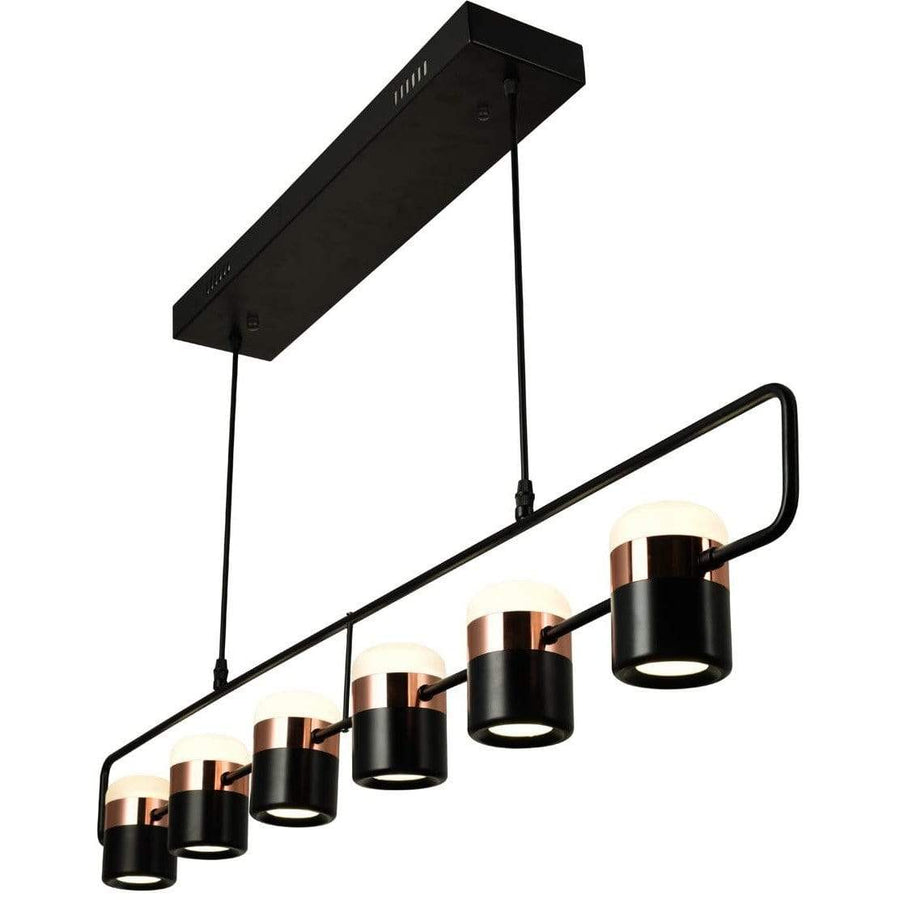 CWI Lighting Pool Table Lights Black Moxie LED Pool Table Light with Black Finish by CWI Lighting 1147P45-6-101