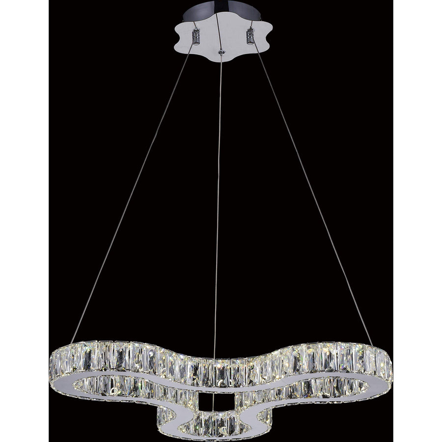 CWI Lighting Chandeliers Chrome / K9 Clear Odessa LED Chandelier with Chrome finish by CWI Lighting 5616P23ST-R