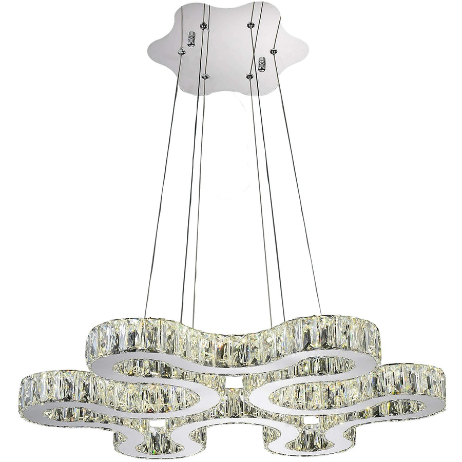 CWI Lighting Chandeliers Chrome / K9 Clear Odessa LED Chandelier with Chrome finish by CWI Lighting 5616P27ST-R