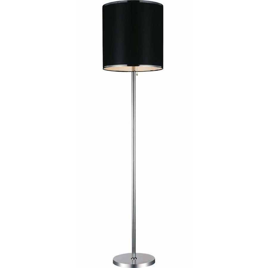 CWI Lighting Floor Lamps Chrome Orchid 1 Light Floor Lamp with Chrome finish by CWI Lighting 9848F16-1-601 (Black)