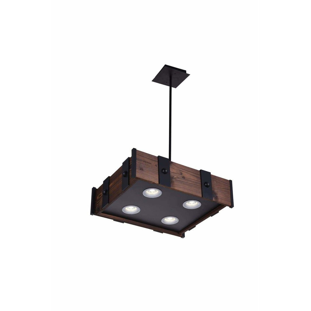 CWI Lighting Island Lighting Black Pago LED Drum Shade Island Light with Black finish by CWI Lighting 9748P22-4-101