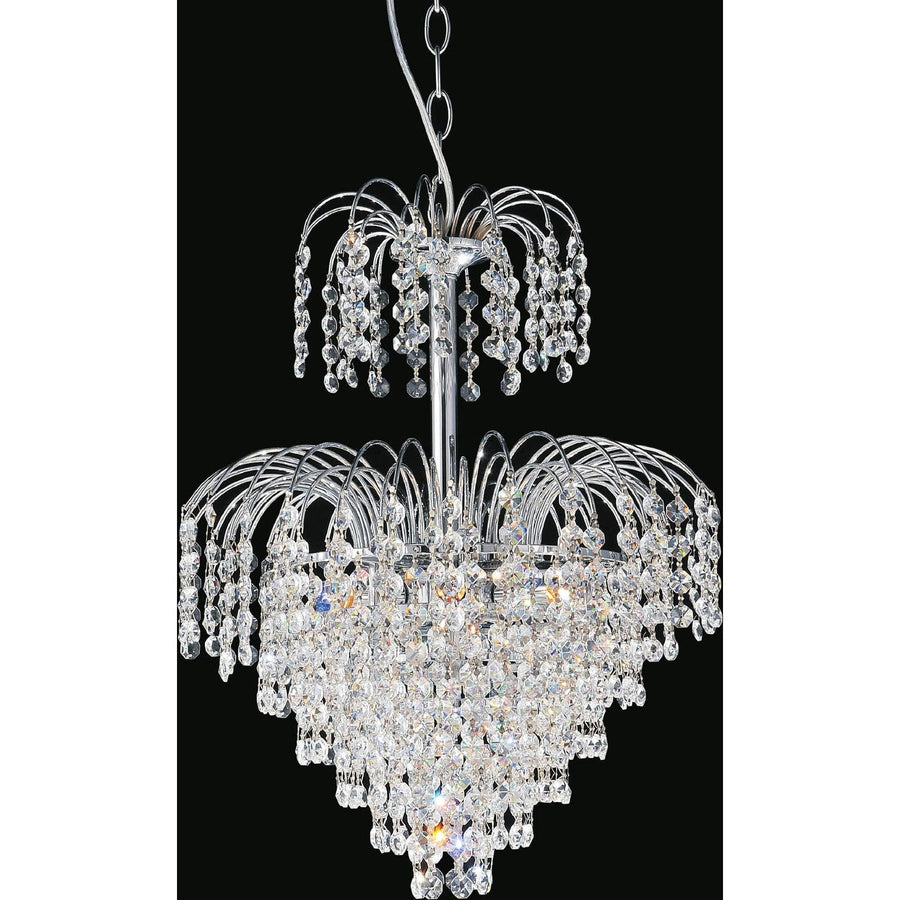 CWI Lighting Chandeliers Chrome Palm Tree 8 Light Down Chandelier with Chrome finish by CWI Lighting 8011P16C