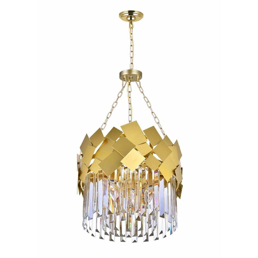 CWI Lighting Chandeliers Medallion Gold / K9 Clear Panache 4 Light Down Chandelier with Medallion Gold Finish by CWI Lighting 1100P16-4-169