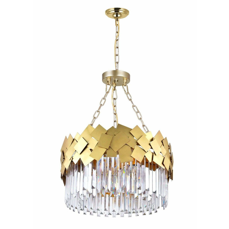 CWI Lighting Chandeliers Medallion Gold / K9 Clear Panache 6 Light Down Chandelier with Medallion Gold Finish by CWI Lighting 1100P24-6-169