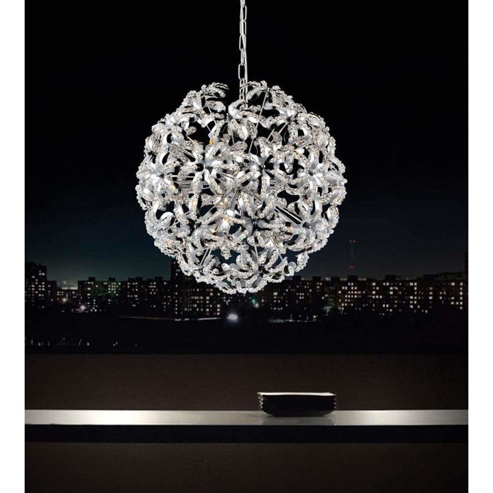 CWI Lighting Chandeliers Chrome / K9 Clear Patricia 10 Light Down Chandelier with Chrome finish by CWI Lighting 5410P20C