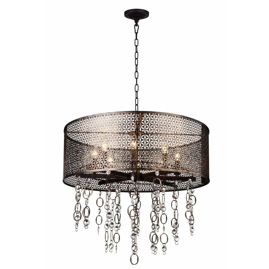 CWI Lighting Chandeliers Golden Bronze / K9 Clear Pollett 8 Light Up Chandelier with Golden Bronze finish by CWI Lighting 9901P28-8-185
