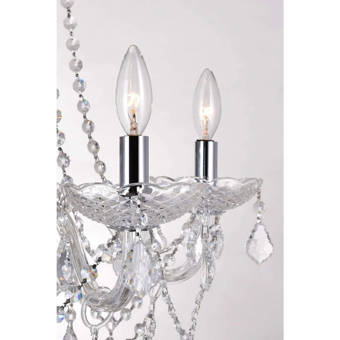CWI Lighting Chandeliers Chrome / K9 Clear Princeton 6 Light Up Chandelier with Chrome finish by CWI Lighting 8268P22C-6-A