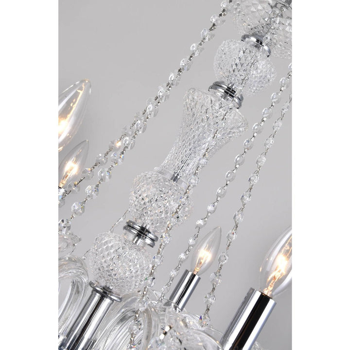 CWI Lighting Chandeliers Chrome / K9 Clear Princeton 6 Light Up Chandelier with Chrome finish by CWI Lighting 8268P22C-6-A