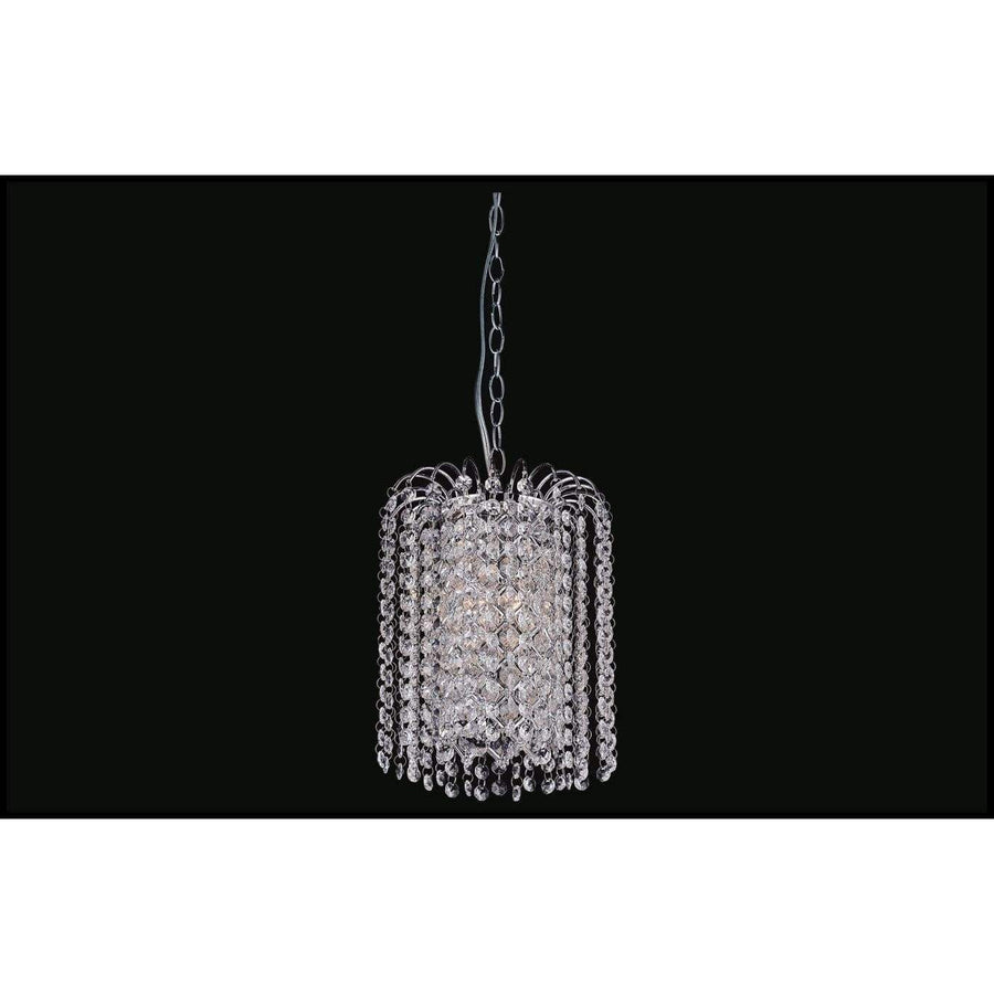 CWI Lighting Mini Chandeliers Chrome / K9 Clear Prism 3 Light Down Mini Chandelier with Chrome finish by CWI Lighting 8024P9C