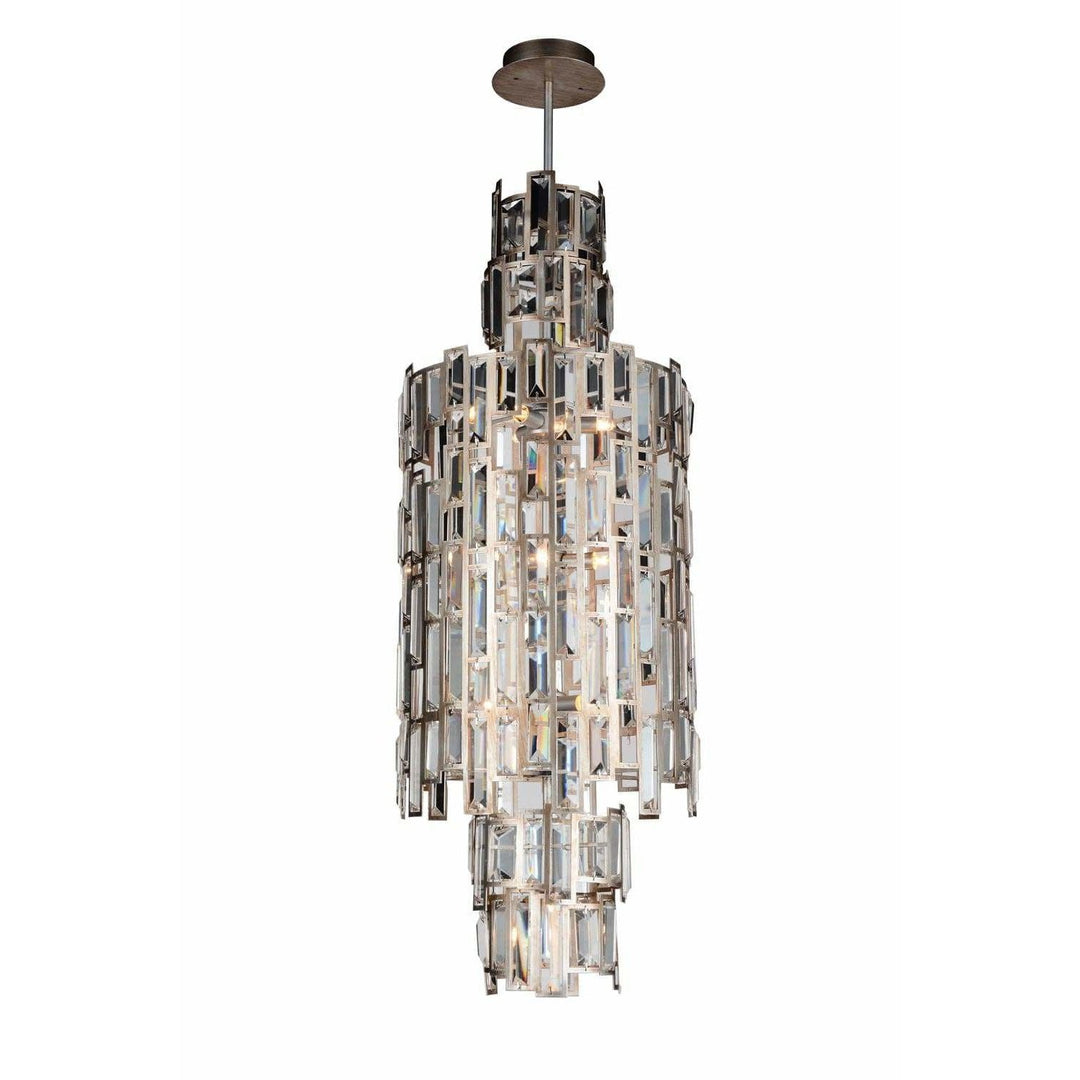CWI Lighting Chandeliers Champagne / K9 Clear Quida 10 Light Down Chandelier with Champagne finish by CWI Lighting 9903P14-10-193