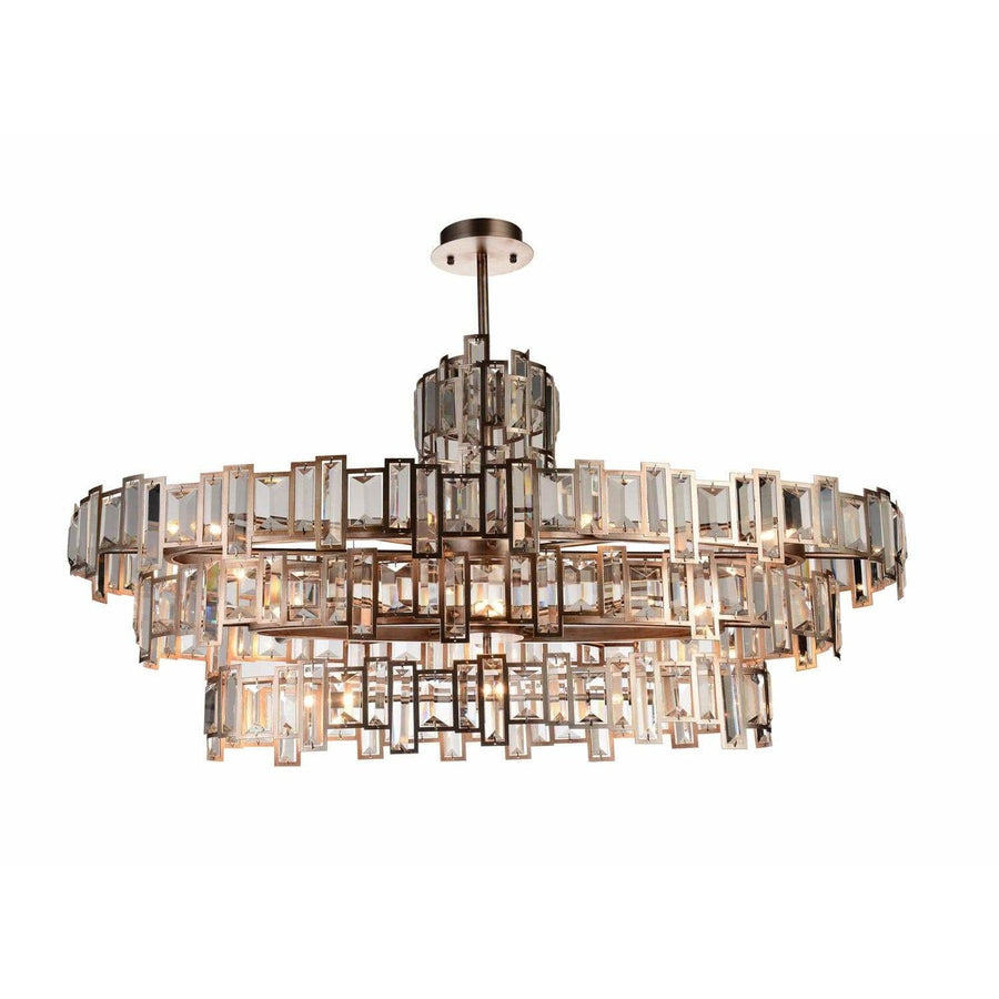 CWI Lighting Chandeliers Champagne / K9 Clear Quida 21 Light Down Chandelier with Champagne finish by CWI Lighting 9903P44-21-193