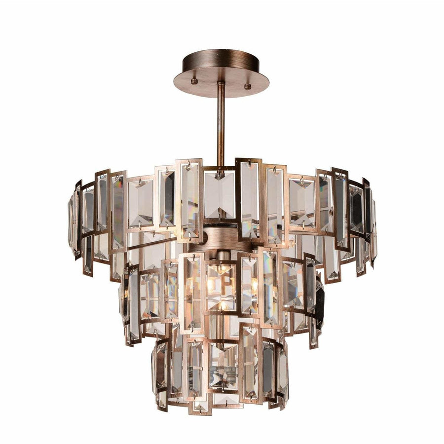 CWI Lighting Chandeliers Champagne / K9 Clear Quida 5 Light Down Chandelier with Champagne finish by CWI Lighting 9903C18-5-193