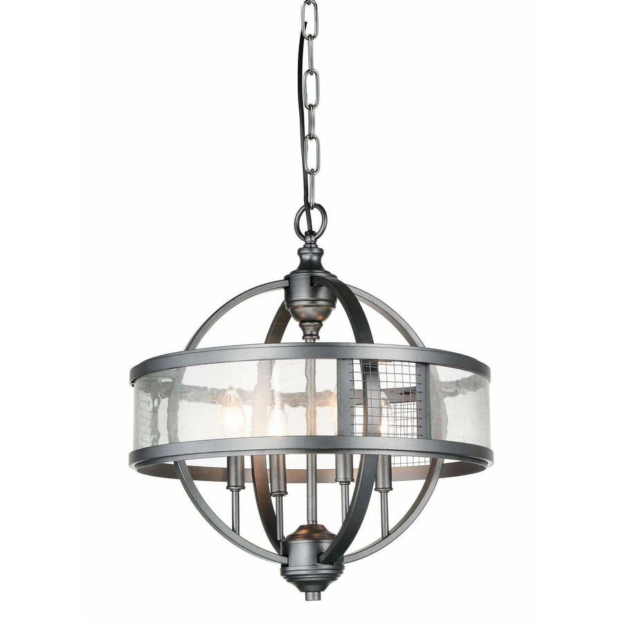 CWI Lighting Chandeliers Gray / Clear Quinn 4 Light Up Chandelier with Gray finish by CWI Lighting 9916P18-4-213