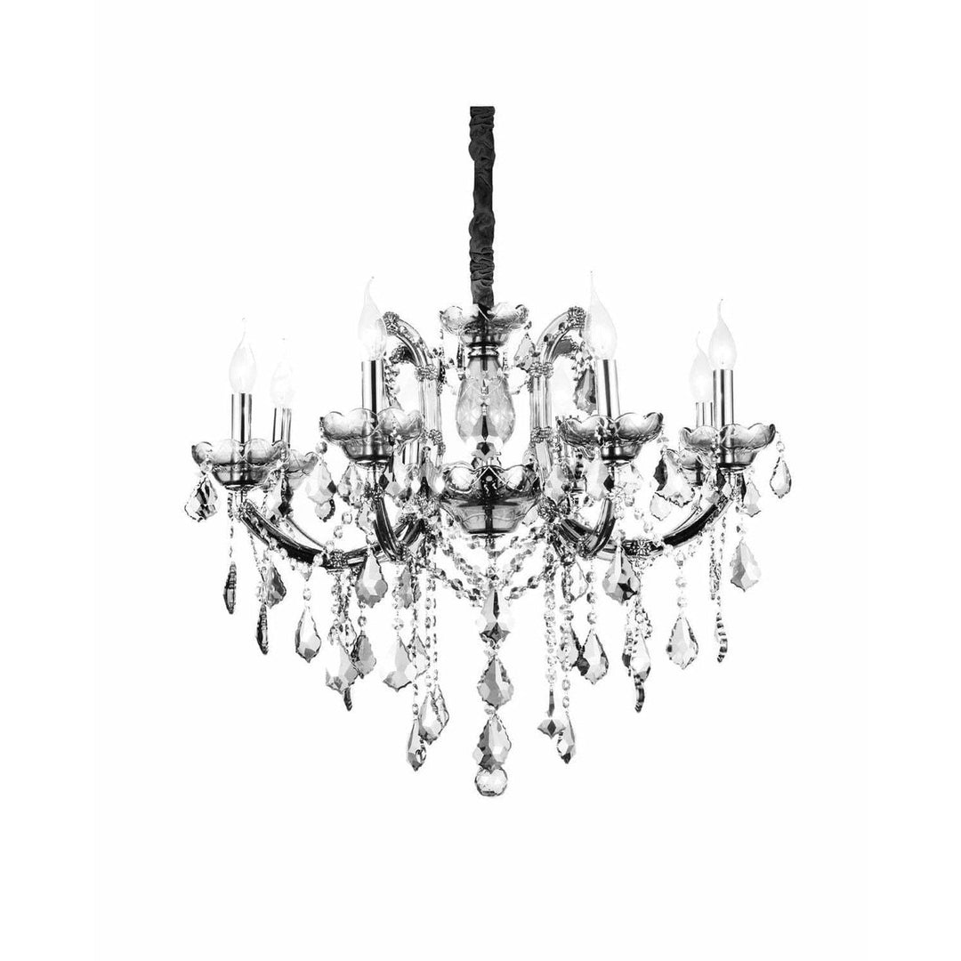 CWI Lighting Chandeliers Chrome / K9 Clear Riley 8 Light Up Chandelier with Chrome finish by CWI Lighting 8399P28C-8 (Clear)