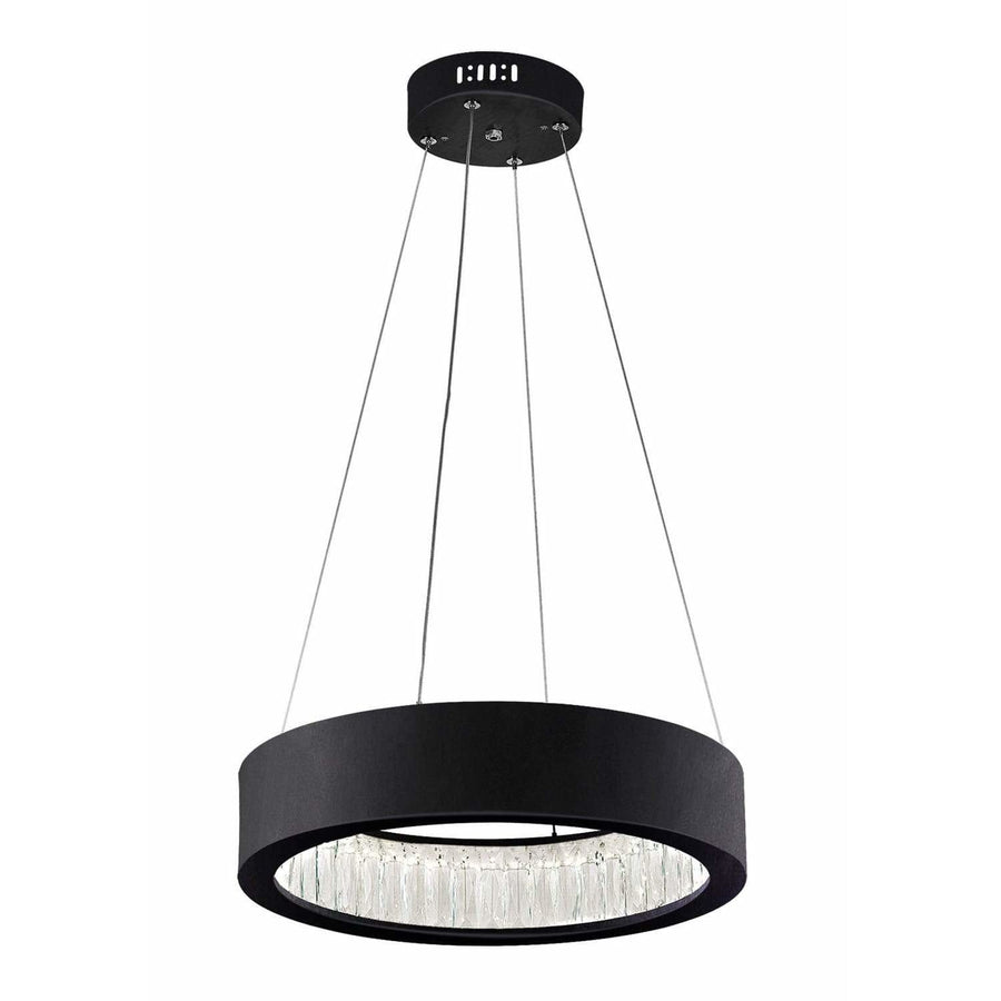 CWI Lighting Chandeliers Matte Black / K9 Clear Rosalina LED Chandelier with Matte Black Finish by CWI Lighting 1040P16-101