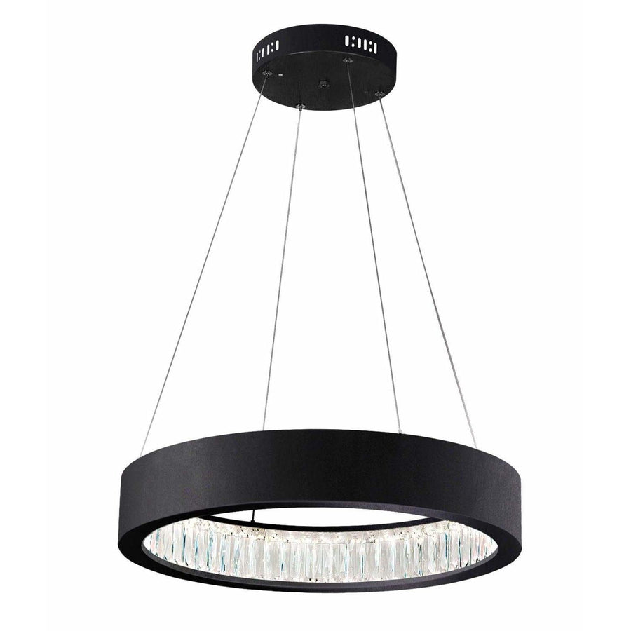 CWI Lighting Chandeliers Matte Black / K9 Clear Rosalina LED Chandelier with Matte Black Finish by CWI Lighting 1040P20-101