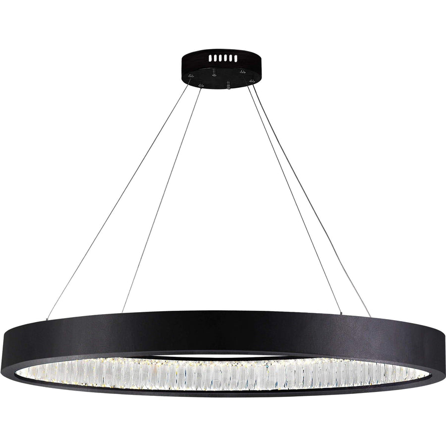 CWI Lighting Chandeliers Matte Black / K9 Clear Rosalina LED Chandelier with Matte Black Finish by CWI Lighting 1040P42-101-O