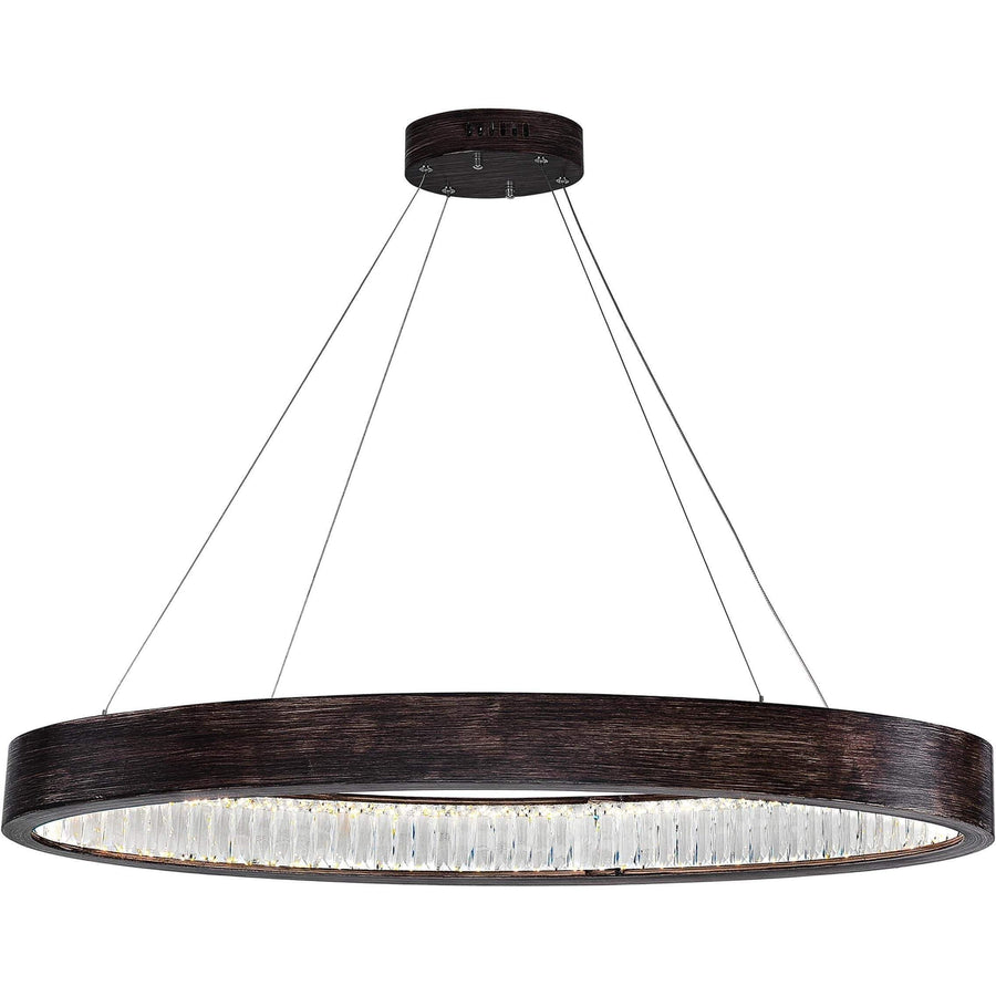 CWI Lighting Chandeliers Wood Grain Brown / K9 Clear Rosalina LED Chandelier with Wood Grain Brown Finish by CWI Lighting 1040P42-251-O