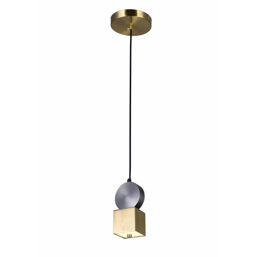 CWI Lighting Pendants Brass+Black Saleen LED Mini Pendant with Brass+Black Finish by CWI Lighting 1156P4-625