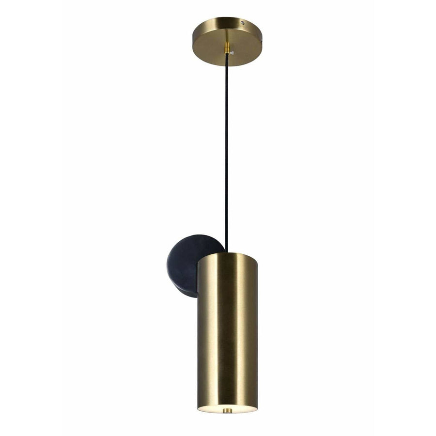 CWI Lighting Pendants Brass+Black Saleen LED Mini Pendant with Brass+Black Finish by CWI Lighting 1156P6-625