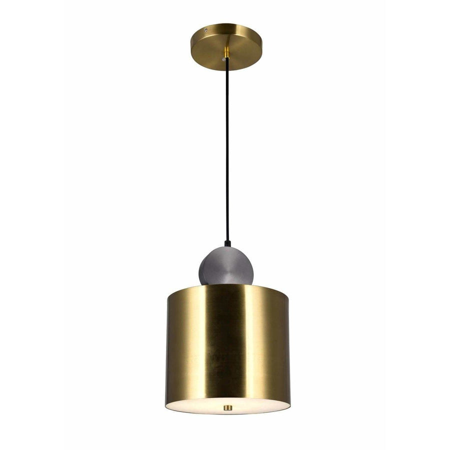CWI Lighting Pendants Brass+Black Saleen LED Mini Pendant with Brass+Black Finish by CWI Lighting 1156P9-625