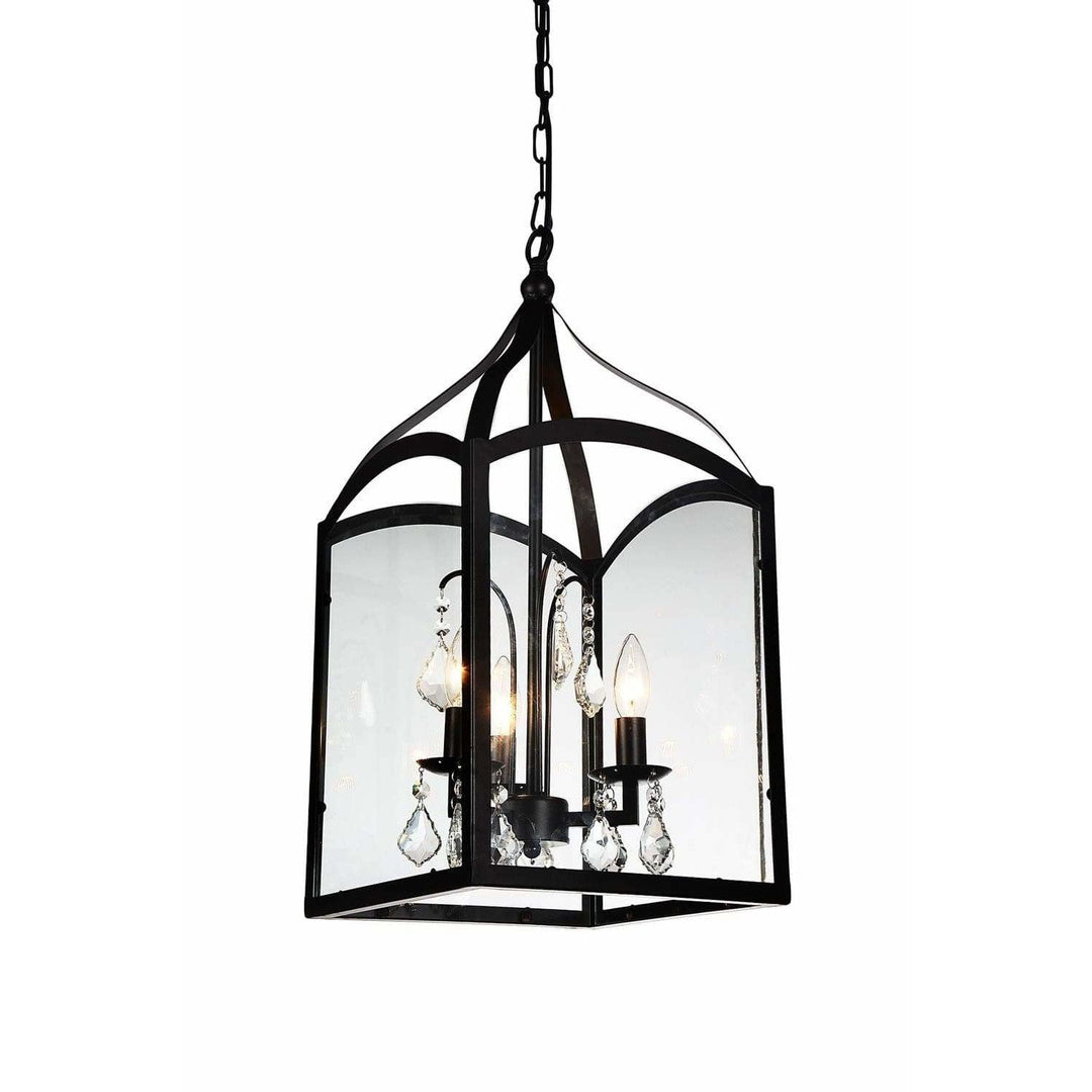 CWI Lighting Chandeliers Black / K9 Clear Save 3 Light Up Chandelier with Black finish by CWI Lighting 9644P11-3-101