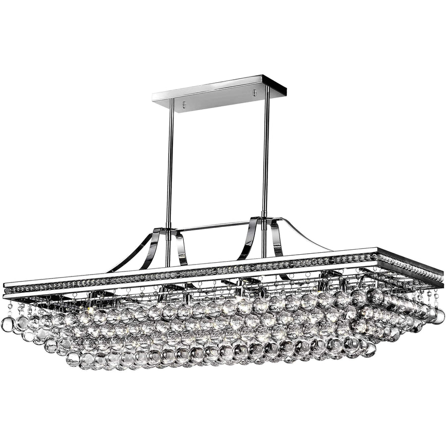 CWI Lighting Pool Table Lights Chrome Seraphina 10 Light Chandelier with Chrome Finish by CWI Lighting 1070P42-10-601
