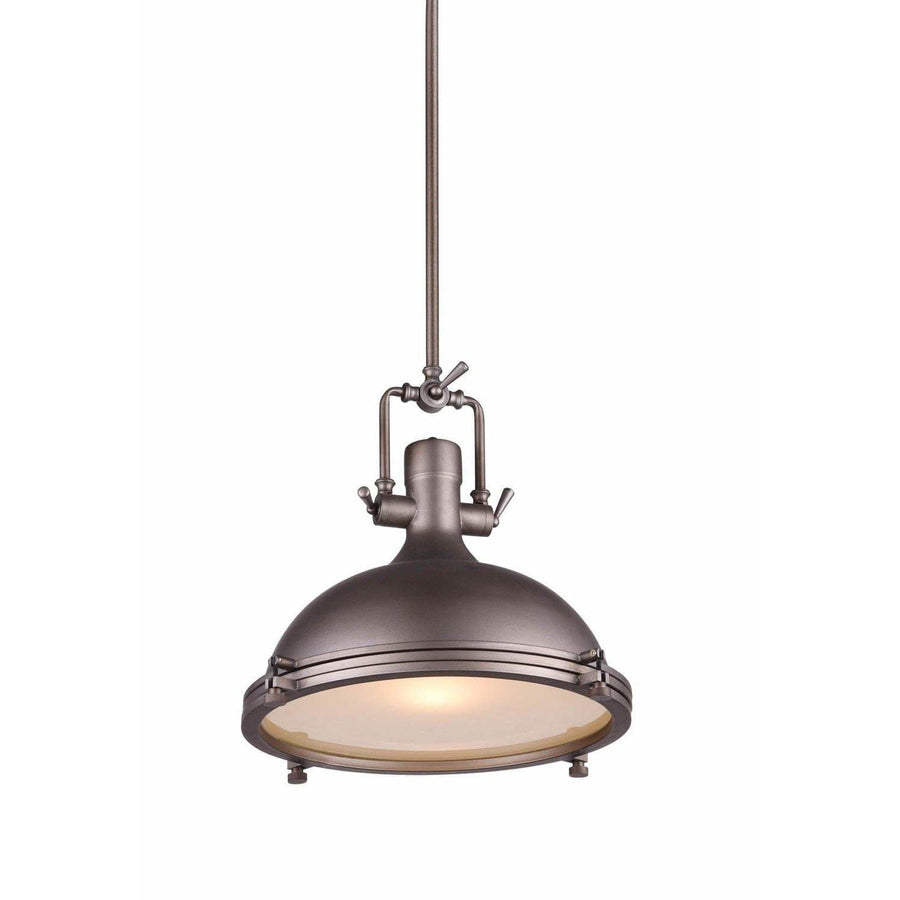 CWI Lighting Pendants Gray / Clear Show 1 Light Down Pendant with Gray finish by CWI Lighting 9602P16-1-187