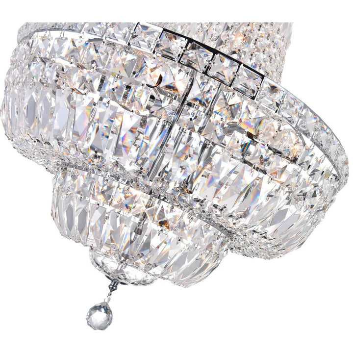 CWI Lighting Chandeliers Chrome / K9 Clear Stefania 13 Light Down Chandelier with Chrome finish by CWI Lighting 8003P22C