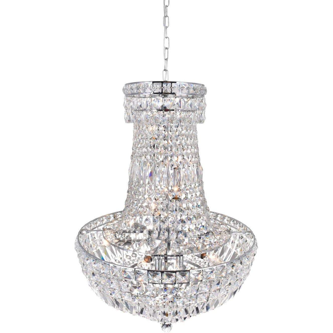 CWI Lighting Chandeliers Chrome / K9 Clear Stefania 13 Light Down Chandelier with Chrome finish by CWI Lighting 8003P22C