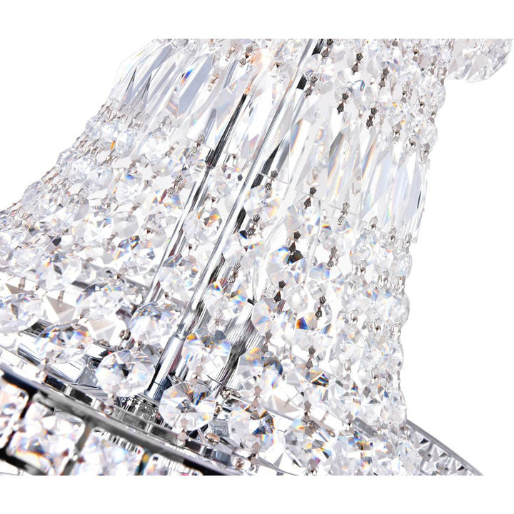 CWI Lighting Chandeliers Chrome / K9 Clear Stefania 8 Light Down Chandelier with Chrome finish by CWI Lighting 8003P18C