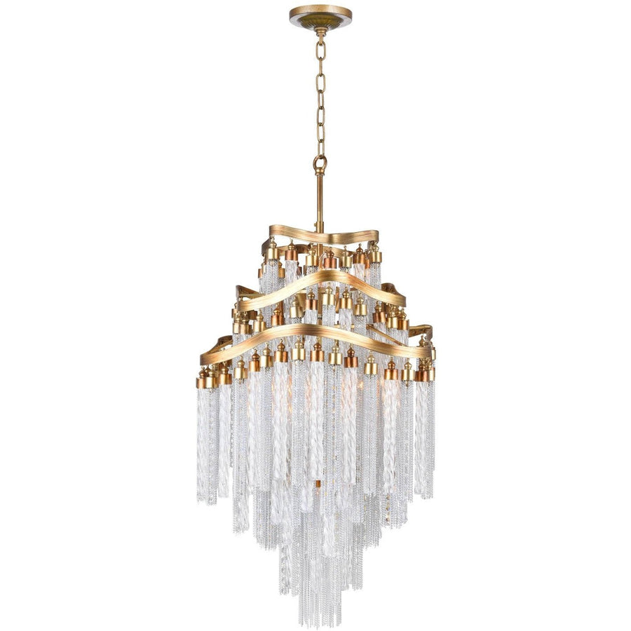 CWI Lighting Chandeliers Gold / K9 Clear Storm 10 Light Down Chandelier with Gold finish by CWI Lighting 5648P19G