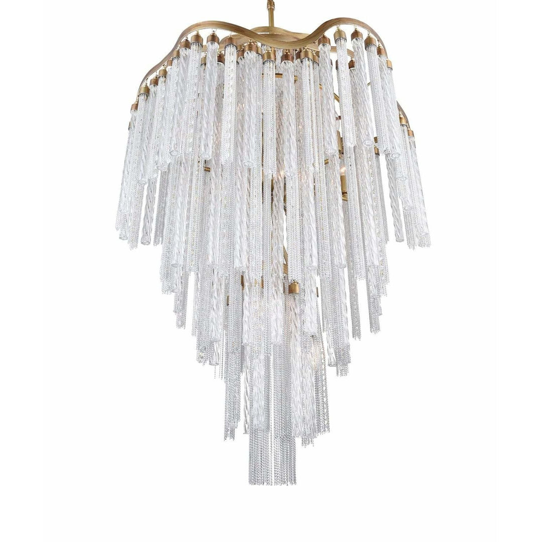 CWI Lighting Chandeliers Gold / K9 Clear Storm 14 Light Down Chandelier with Gold finish by CWI Lighting 5648P26G