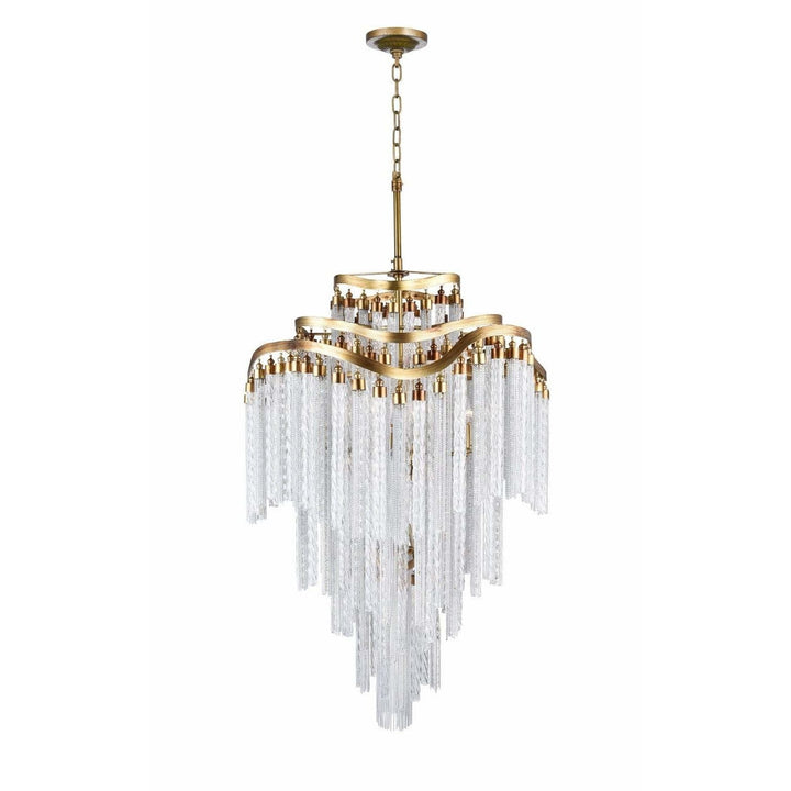 CWI Lighting Chandeliers Gold / K9 Clear Storm 14 Light Down Chandelier with Gold finish by CWI Lighting 5648P26G
