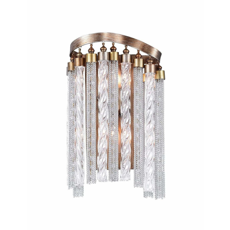 CWI Lighting Wall Sconces Gold / K9 Clear Storm 2 Light Wall Sconce with Gold finish by CWI Lighting 5648W7G