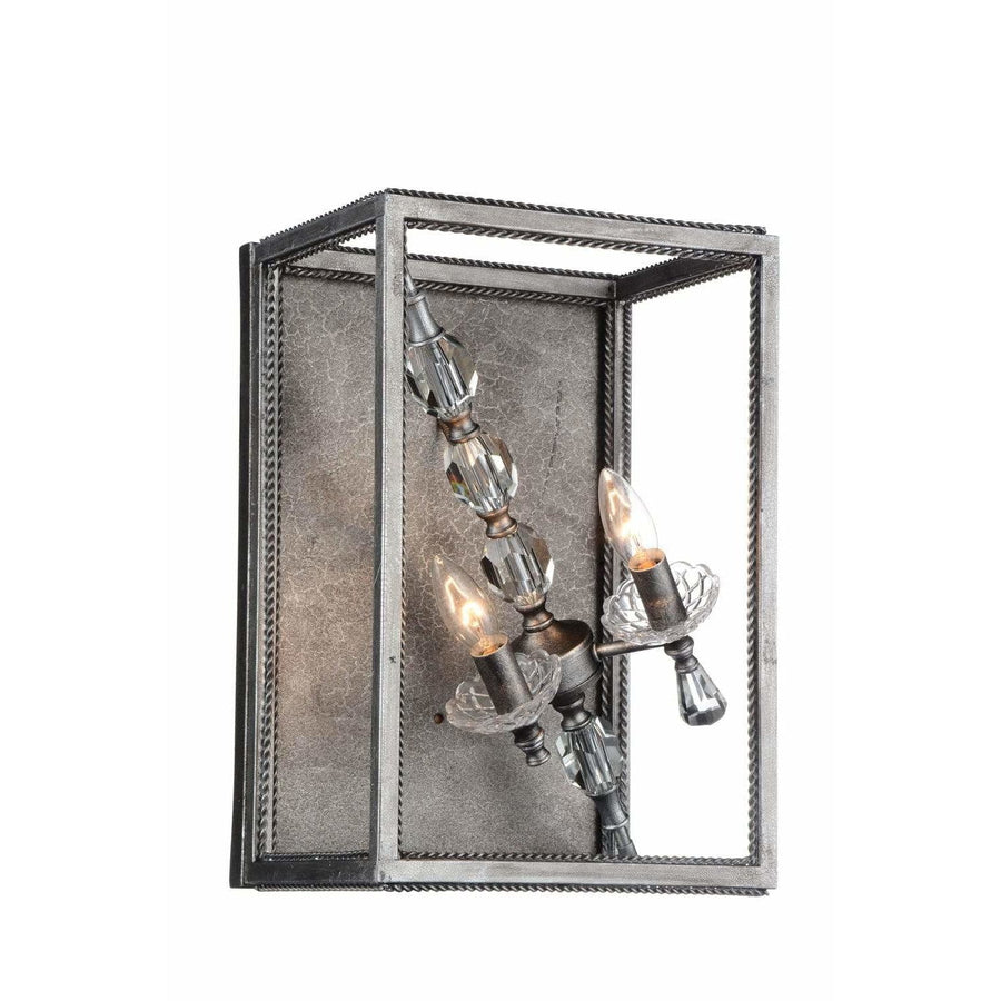 CWI Lighting Wall Sconces Luxor Silver / K9 Clear Tapi 2 Light Wall Sconce with Luxor Silver finish by CWI Lighting 9891W11-2-183