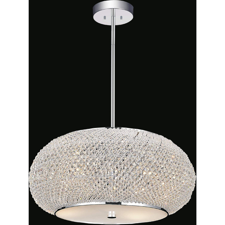 CWI Lighting Chandeliers Chrome / K9 Clear Tiffany 4 Light Down Chandelier with Chrome finish by CWI Lighting 5476P16C