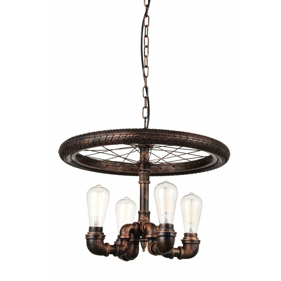 CWI Lighting Chandeliers Blackened Copper Union 4 Light Up Chandelier with Blackened Copper finish by CWI Lighting 9725P20-4-211