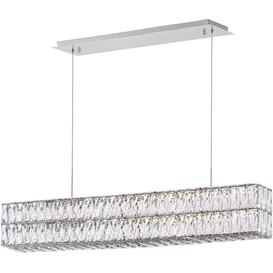 CWI Lighting Pool Table Lights Chrome Willa LED Chandelier with Chrome Finish by CWI Lighting 1085P47-601-RC-2C