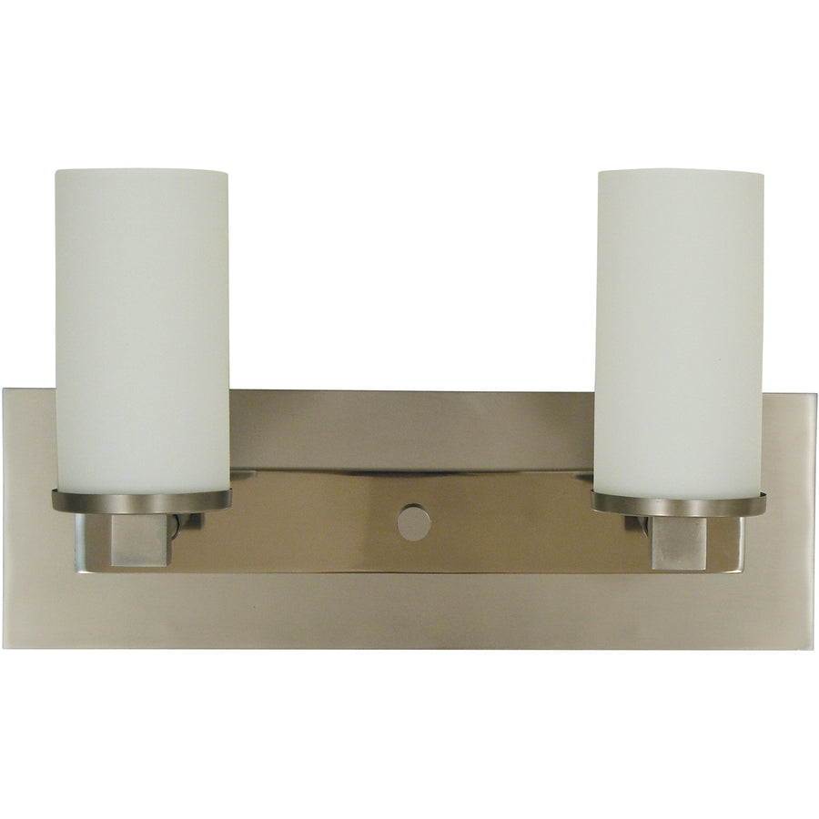 Framburg Wall Sconces Satin Pewter with Polished Nickel 2-Light Satin Pewter/Polished Nickel Mercer Sconce by Framburg 4732