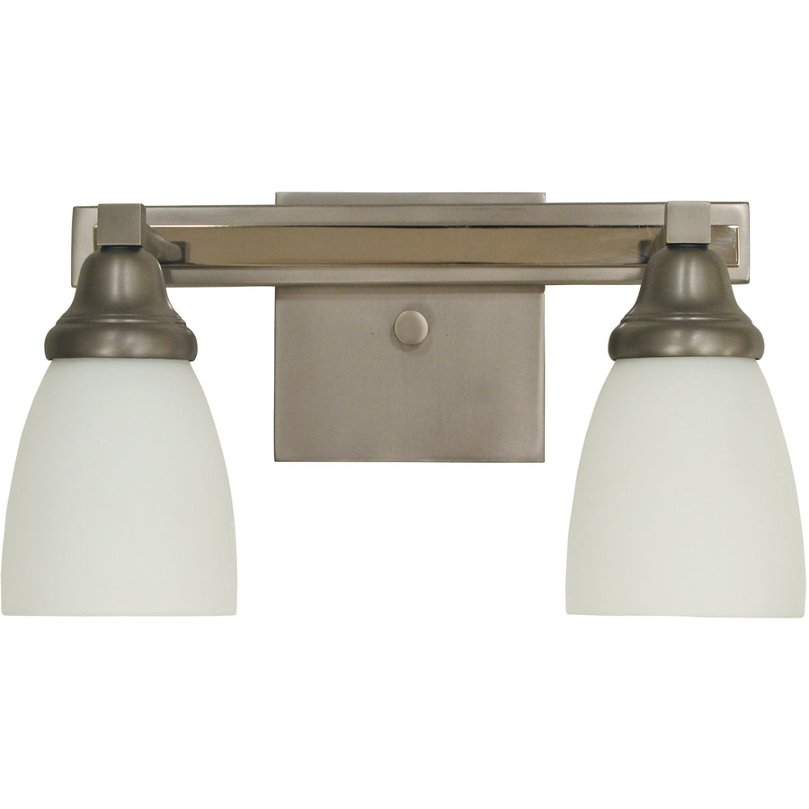 Framburg Wall Sconces Satin Pewter with Polished Nickel 2-Light Satin Pewter/Polished Nickel Mercer Sconce by Framburg 4782