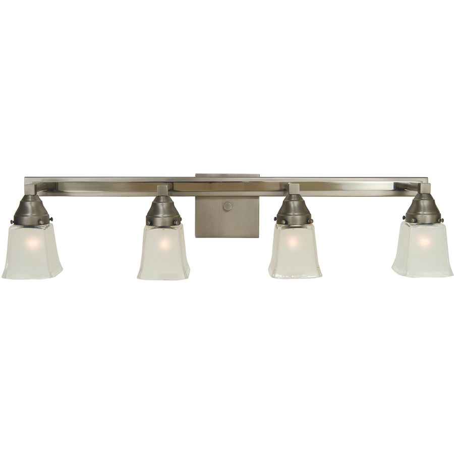 Framburg Wall Sconces Satin Pewter with Polished Nickel 4-Light Satin Pewter/Polished Nickel Mercer Sconce by Framburg 4774