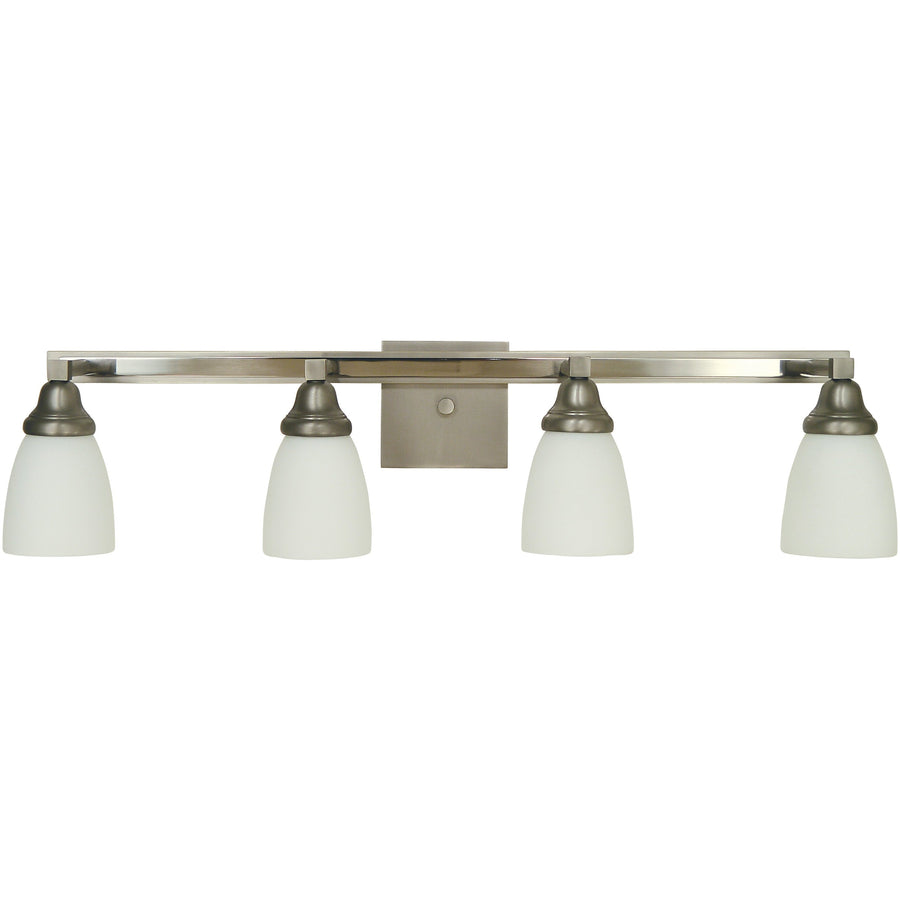 Framburg Wall Sconces Satin Pewter with Polished Nickel 4-Light Satin Pewter/Polished Nickel Mercer Sconce by Framburg 4784