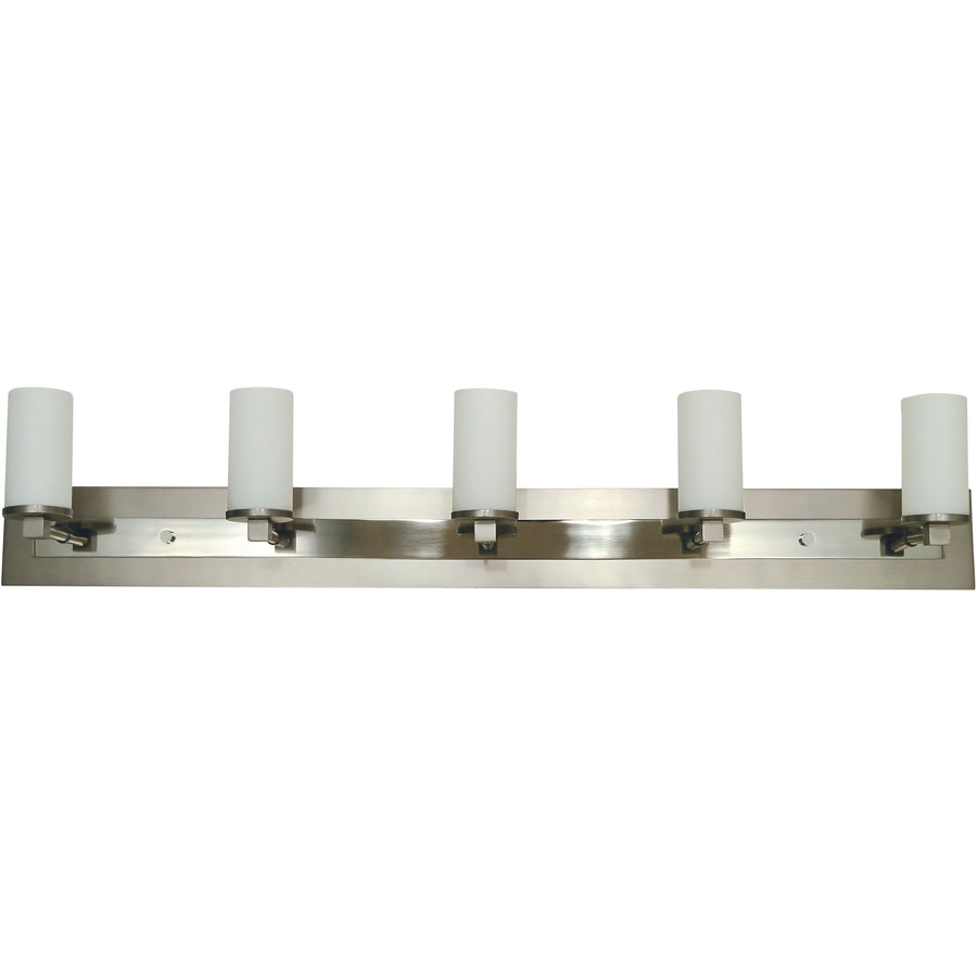 Framburg Wall Sconces Satin Pewter with Polished Nickel 5-Light Satin Pewter/Polished Nickel Mercer Sconce by Framburg 4735